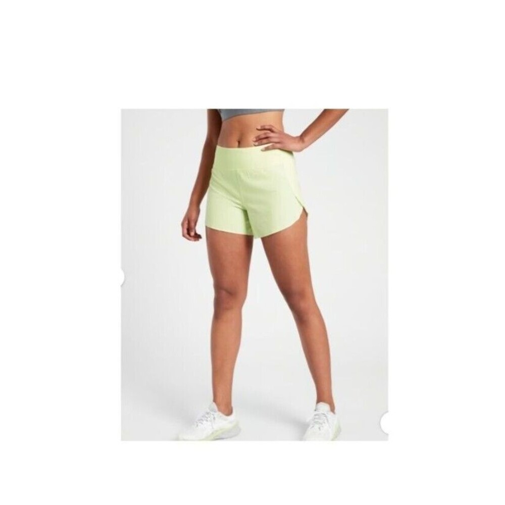 Athleta Shorts Womens Medium Green‎ Run With It Athleisure - Picture 9 of 9